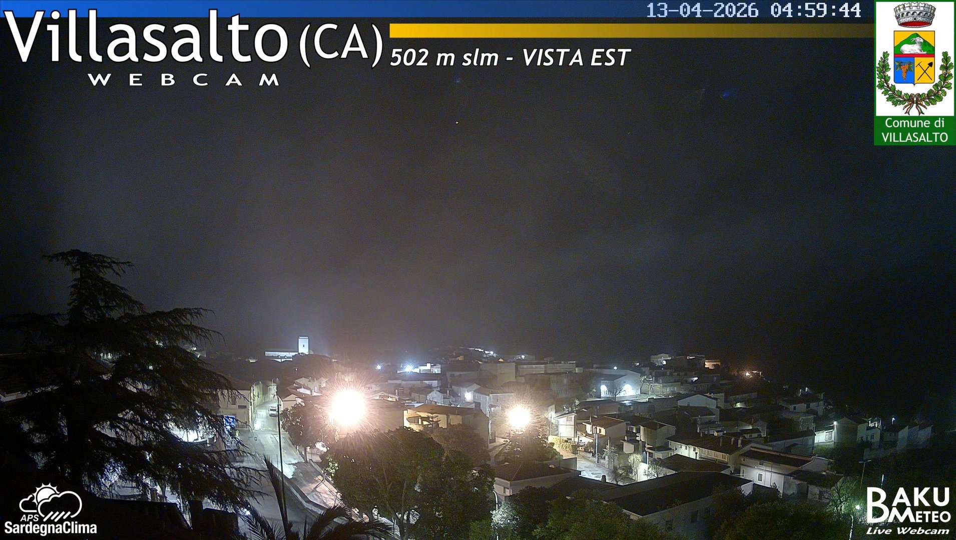 time-lapse frame, Villasalto Comune webcam