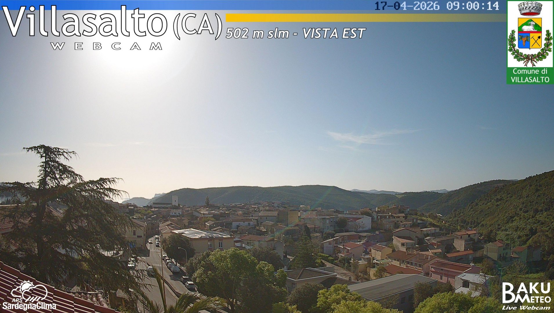 time-lapse frame, Villasalto Comune webcam