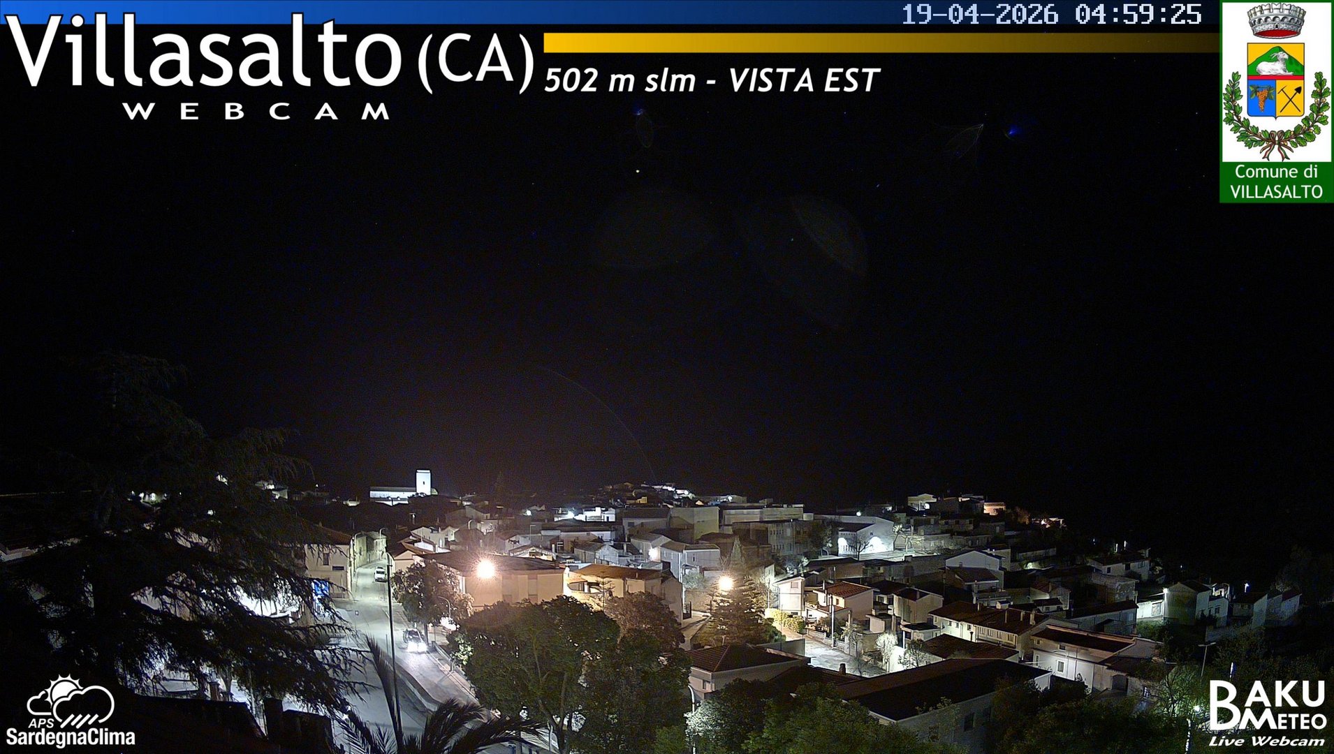 time-lapse frame, Villasalto Comune webcam