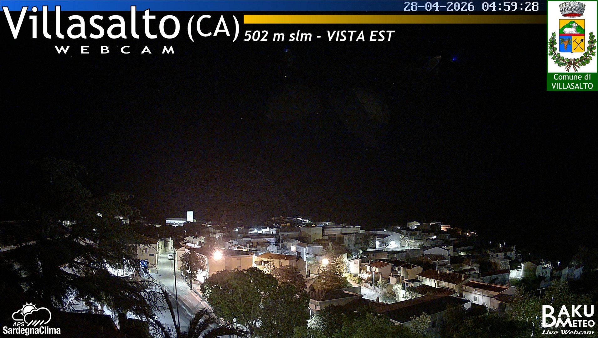 time-lapse frame, Villasalto Comune webcam
