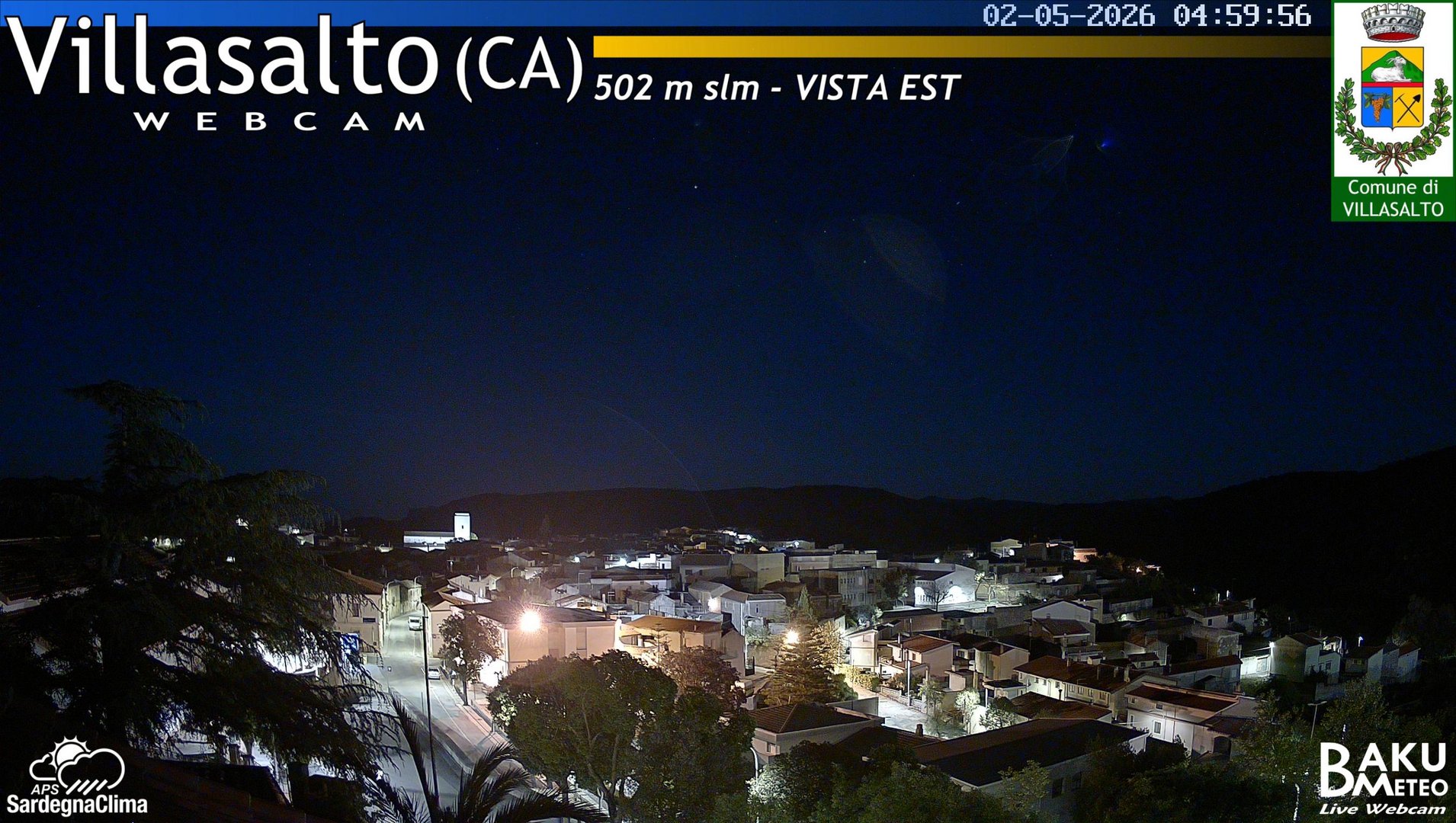 time-lapse frame, Villasalto Comune webcam