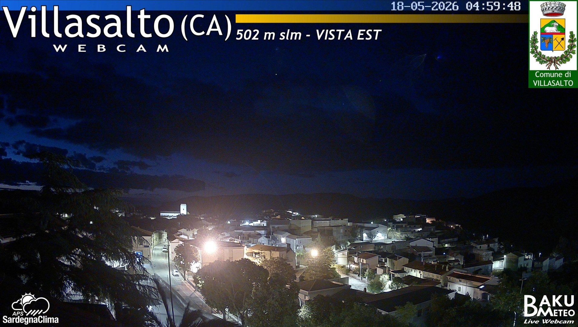 time-lapse frame, Villasalto Comune webcam