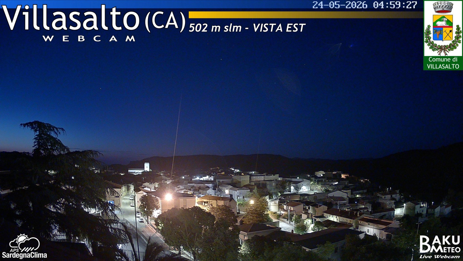 time-lapse frame, Villasalto Comune webcam