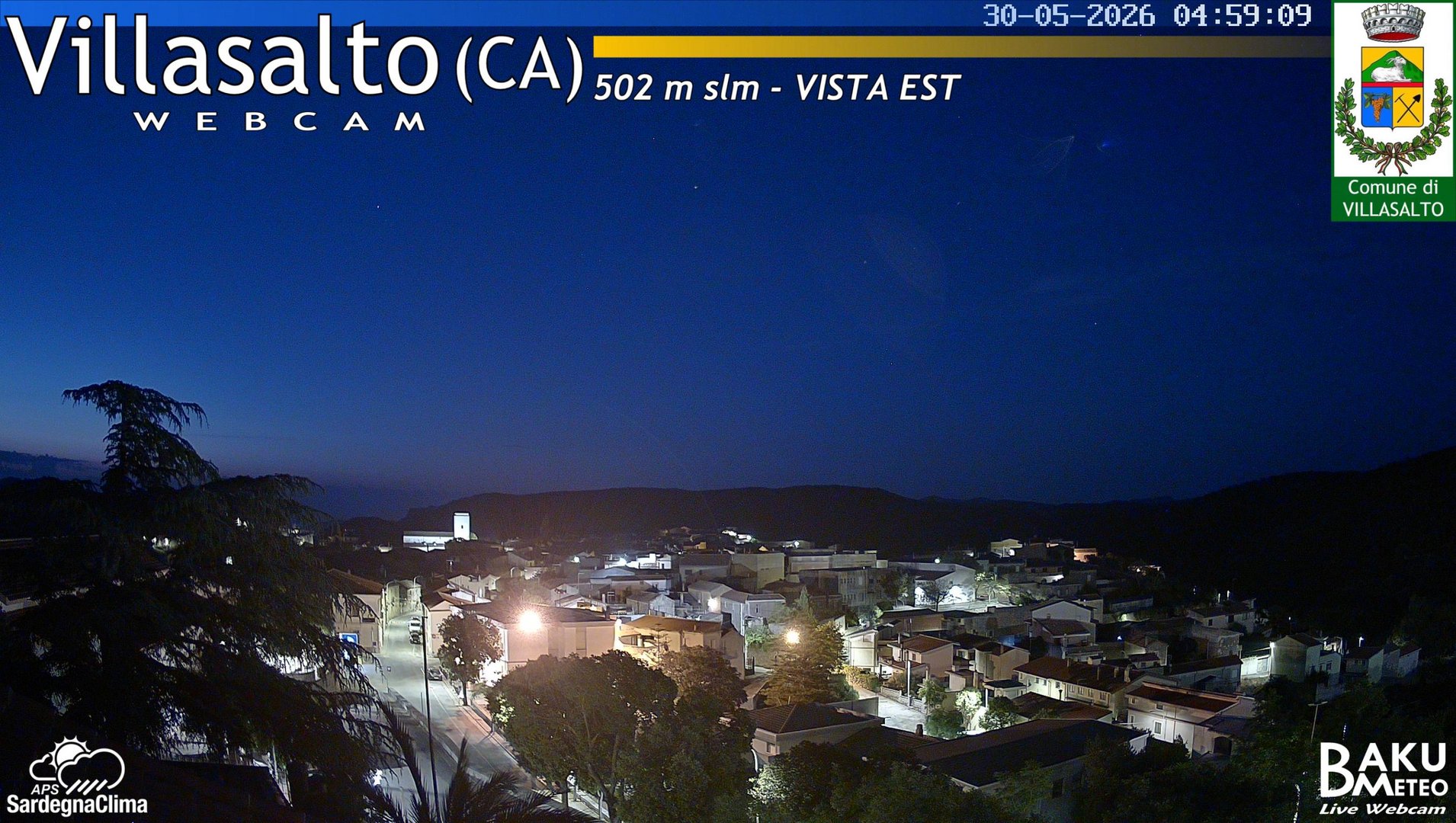 time-lapse frame, Villasalto Comune webcam