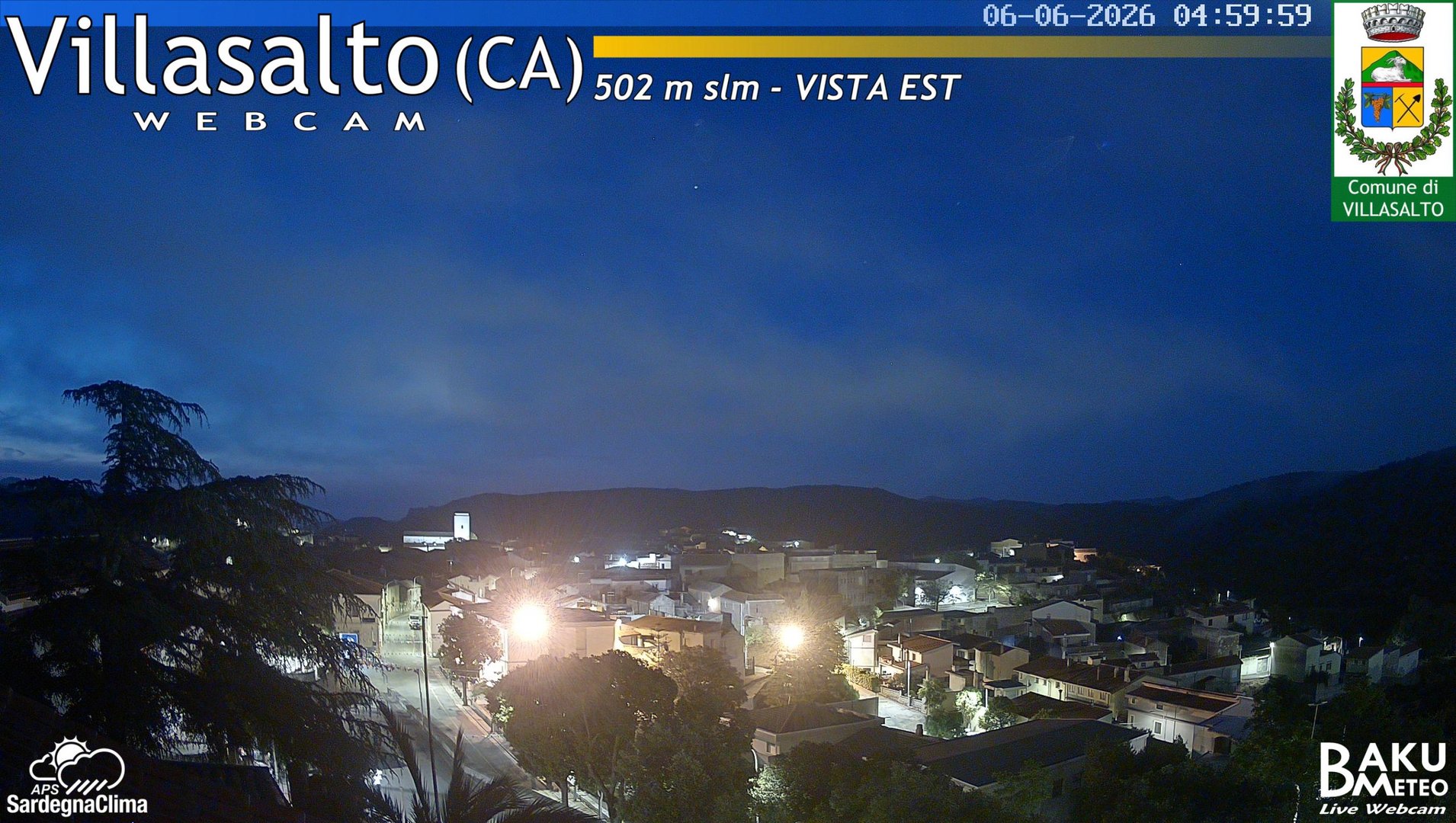 time-lapse frame, Villasalto Comune webcam