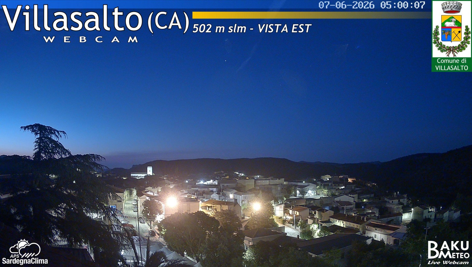 time-lapse frame, Villasalto Comune webcam
