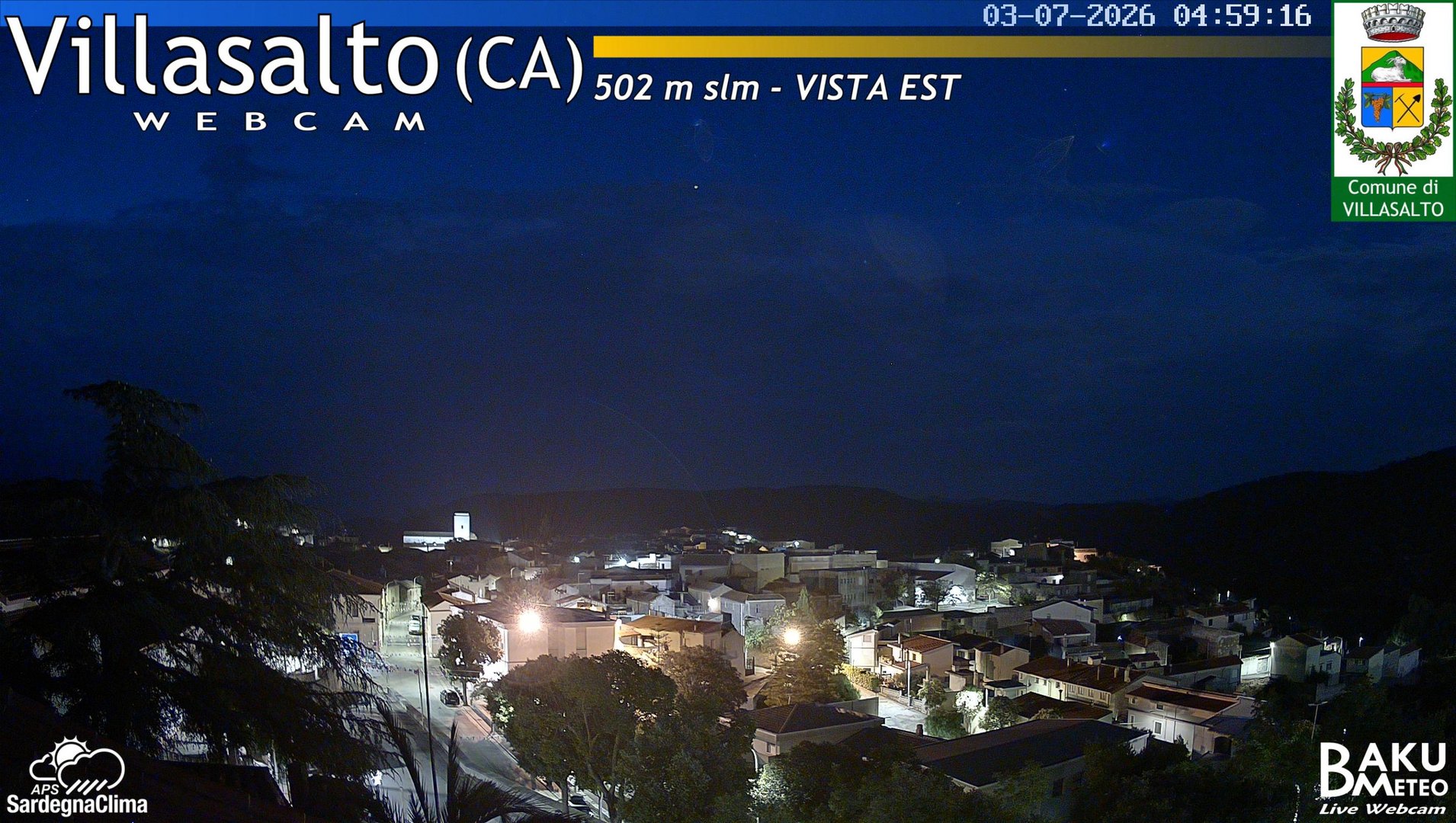 time-lapse frame, Villasalto Comune webcam