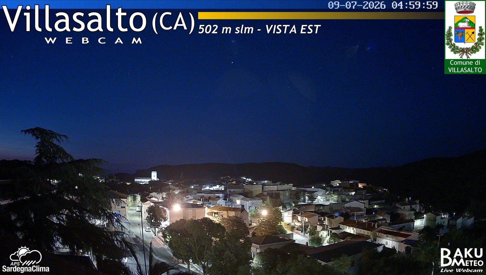 time-lapse frame, Villasalto Comune webcam