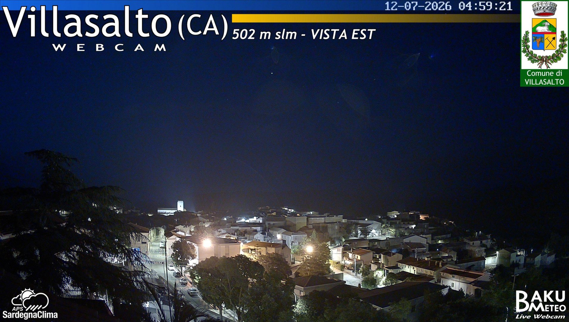 time-lapse frame, Villasalto Comune webcam