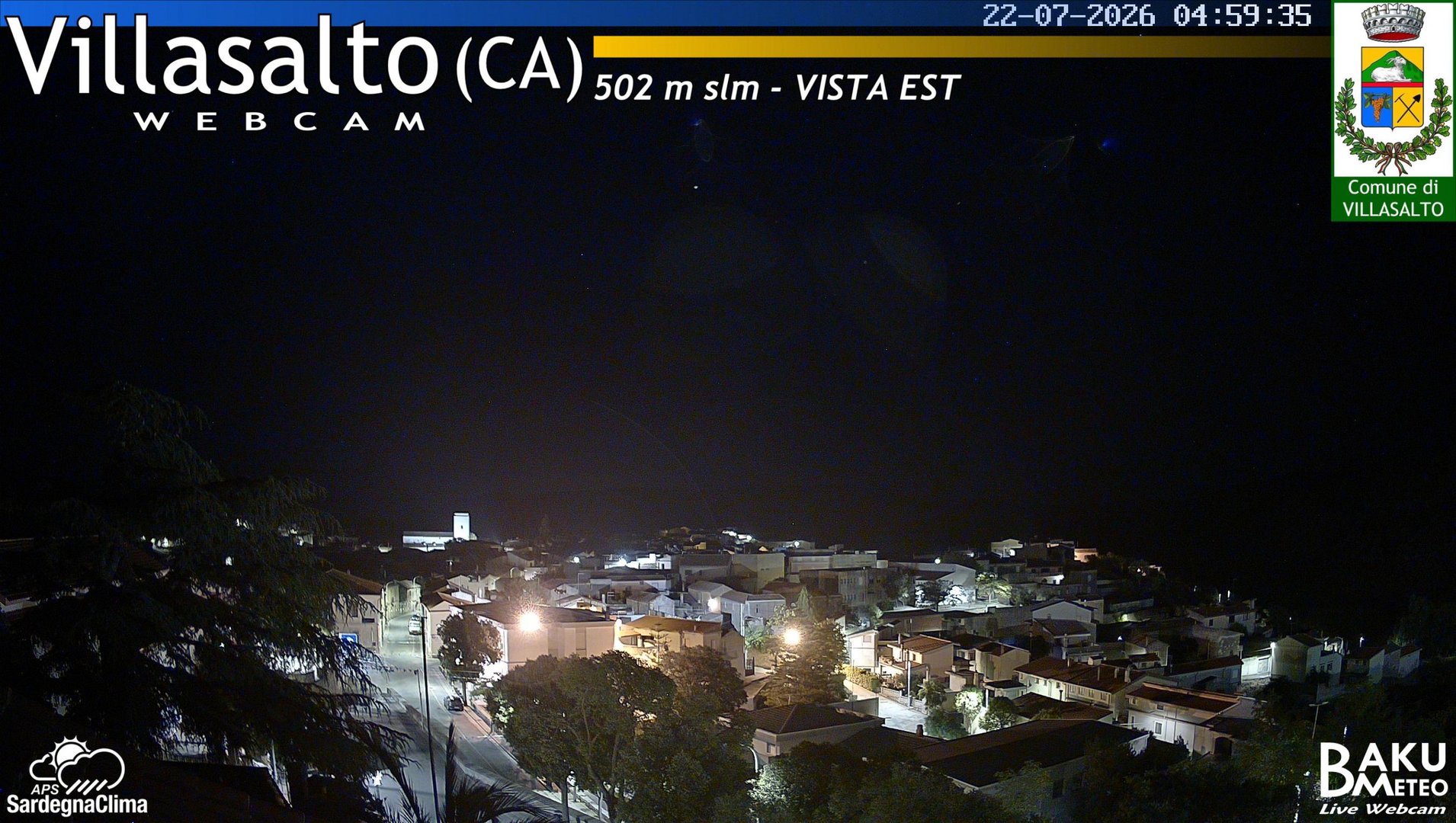 time-lapse frame, Villasalto Comune webcam