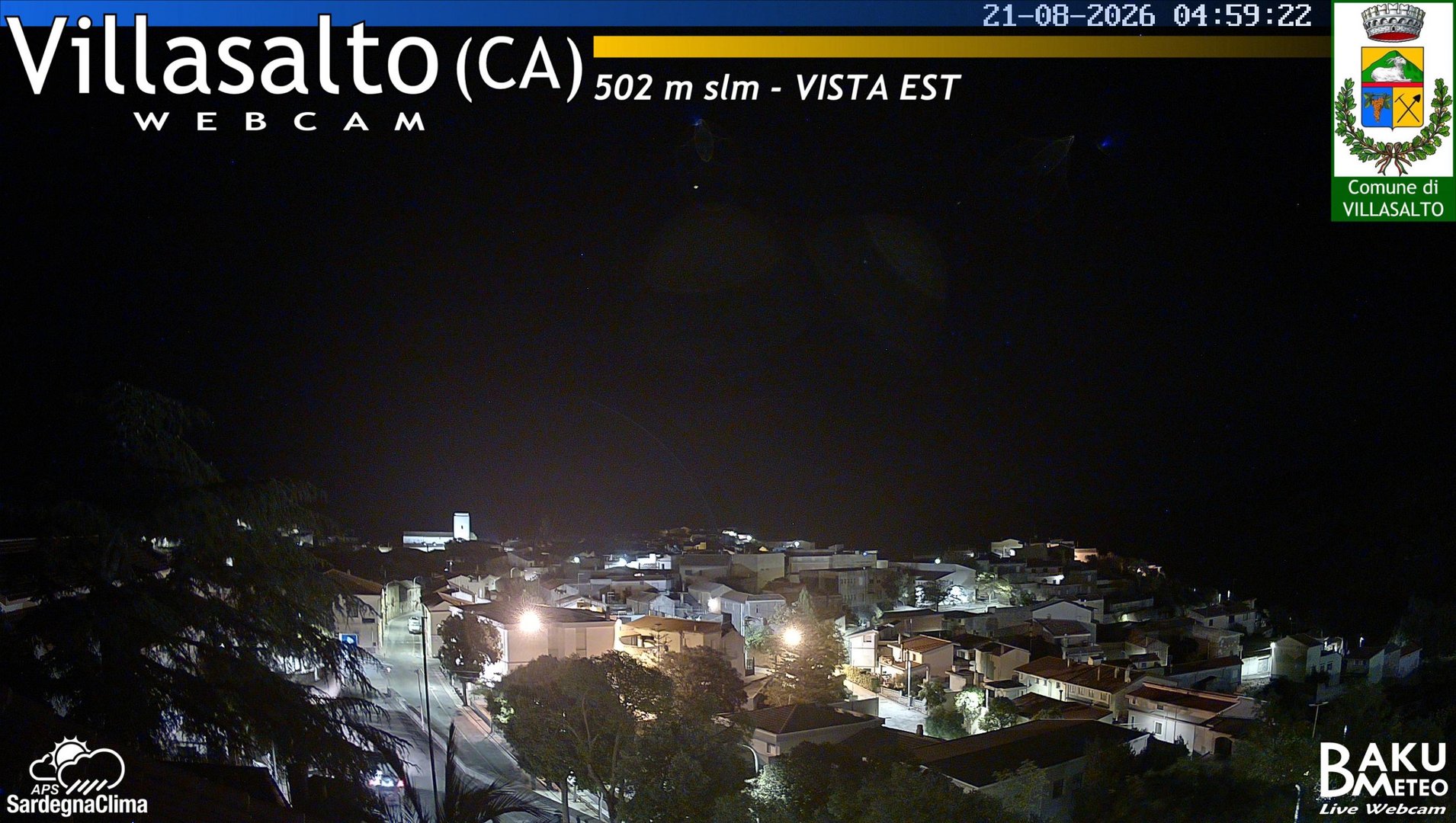 time-lapse frame, Villasalto Comune webcam