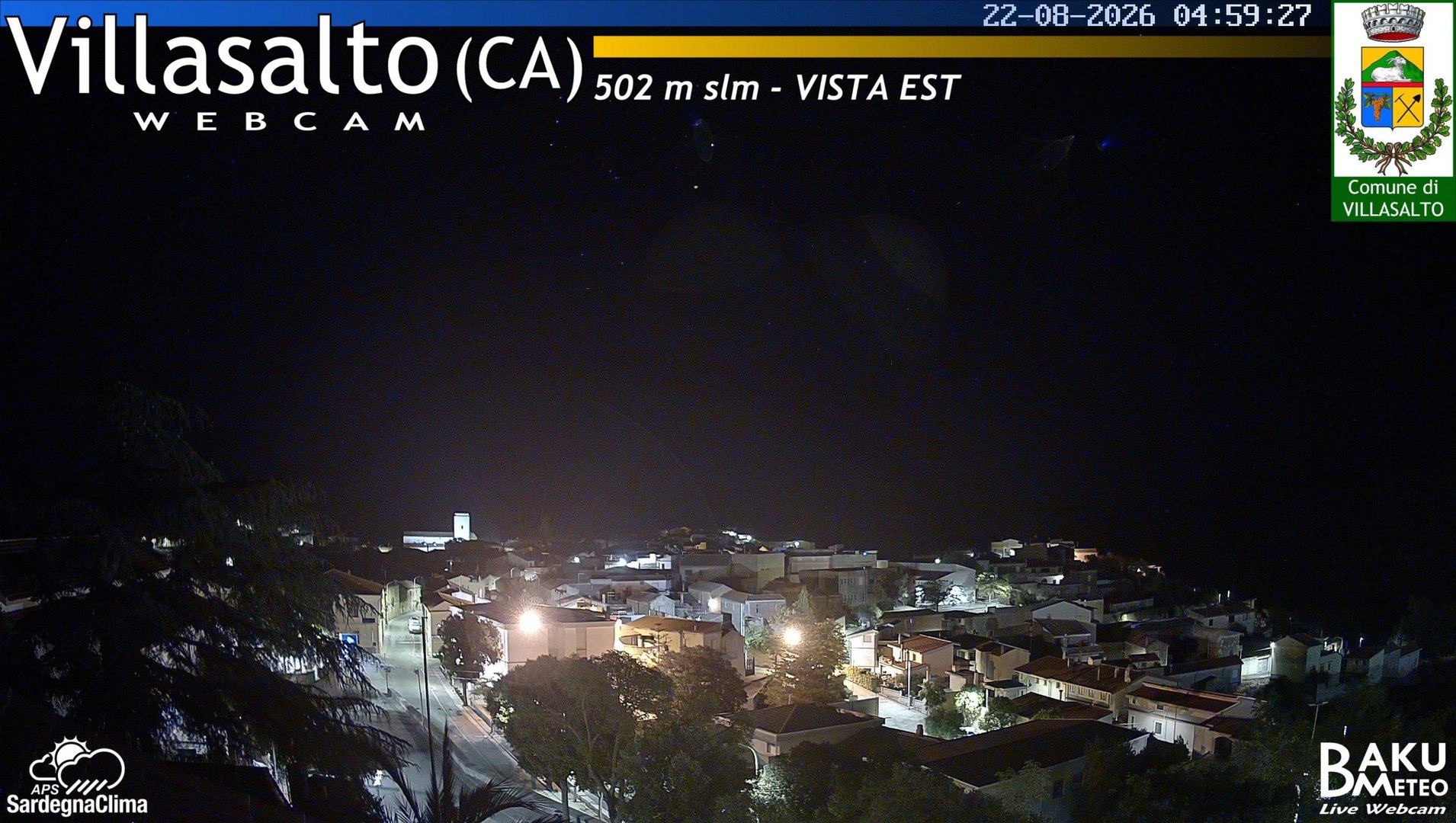 time-lapse frame, Villasalto Comune webcam