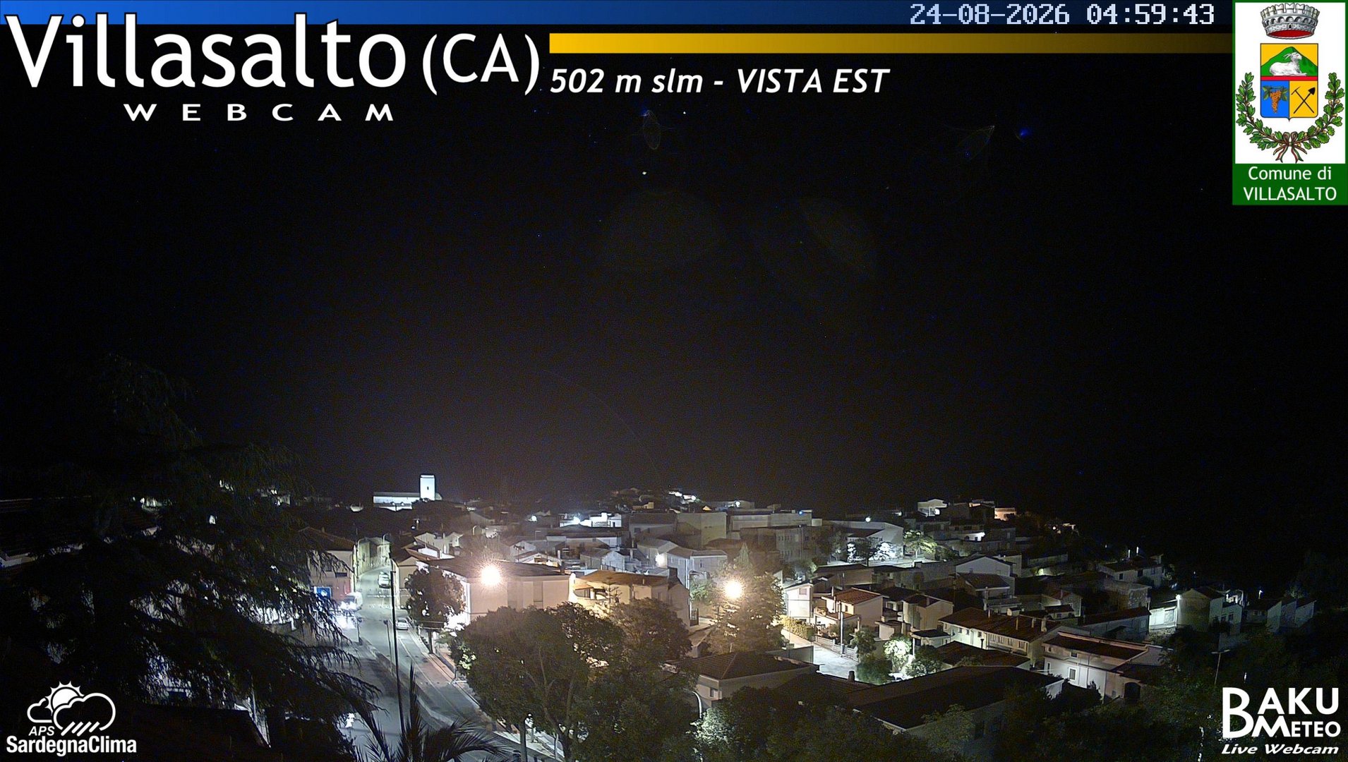 time-lapse frame, Villasalto Comune webcam