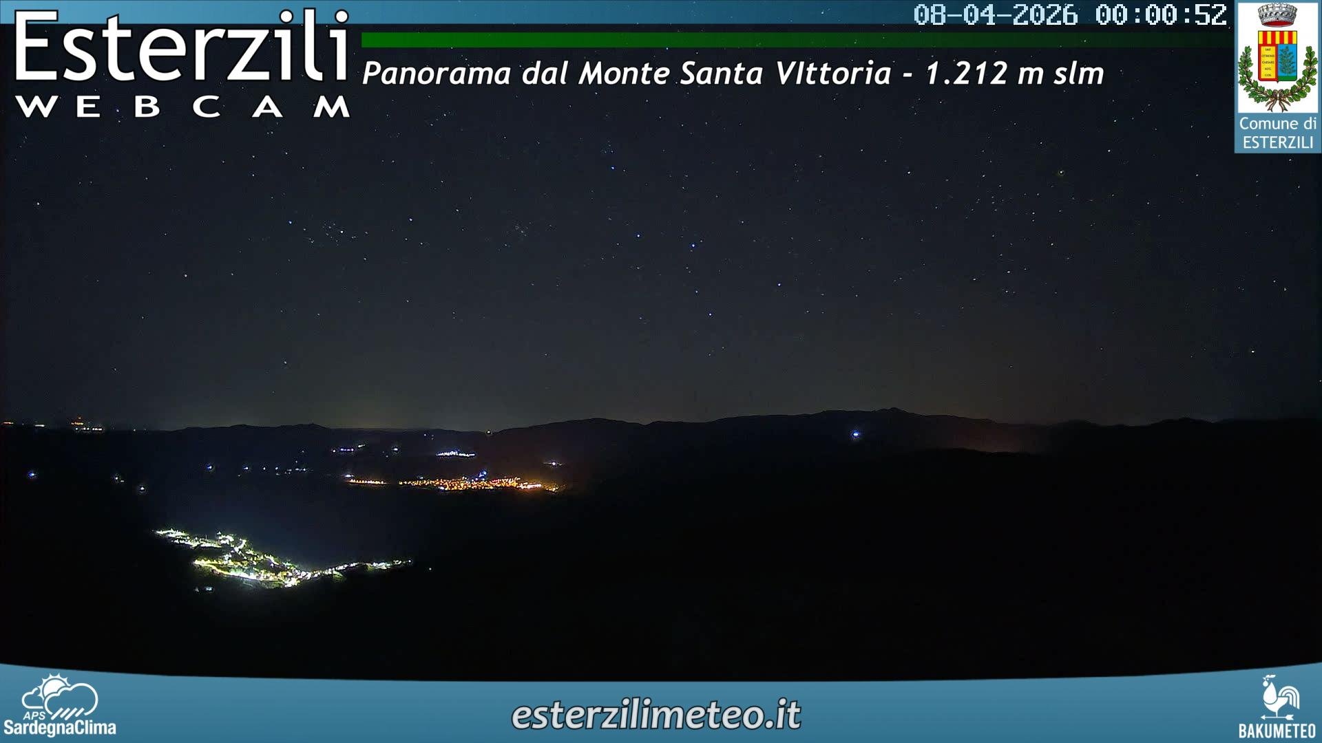 time-lapse frame, Monte Santa Vittoria webcam