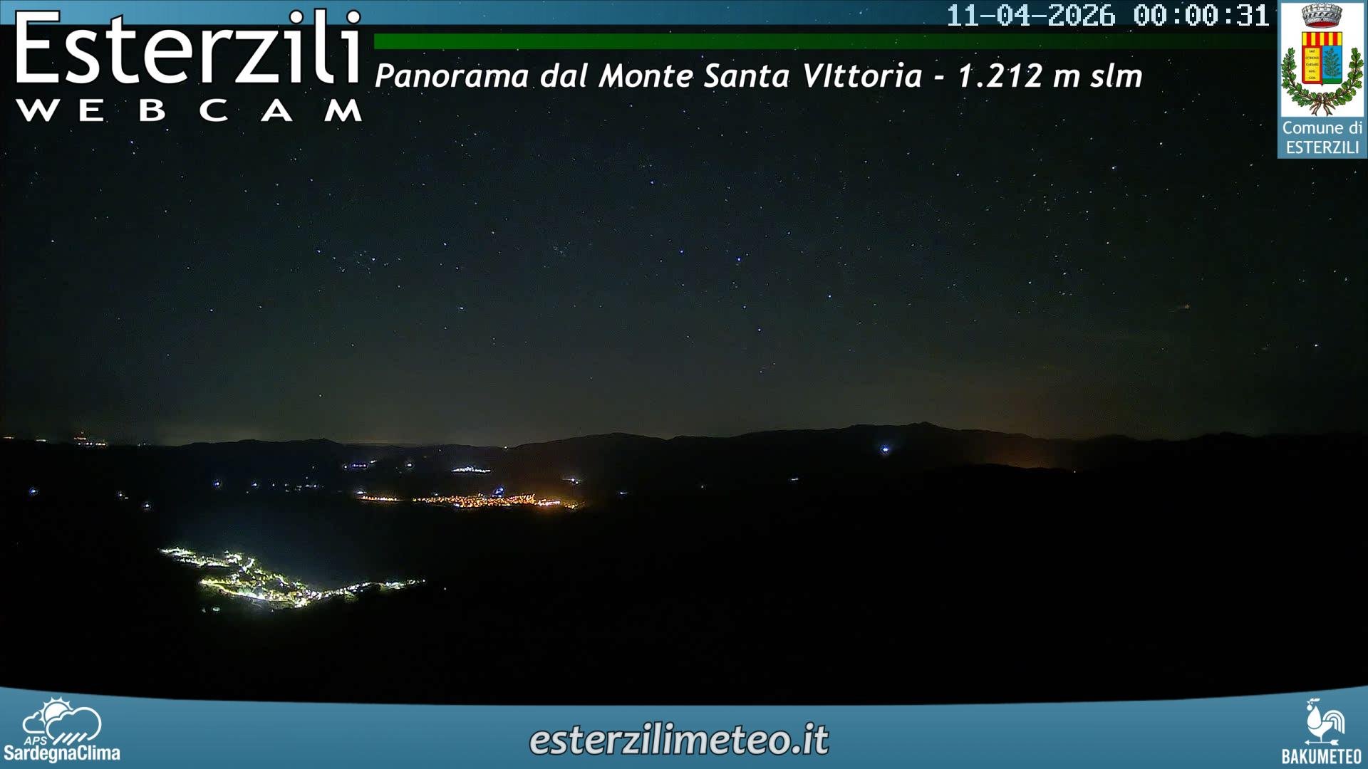 time-lapse frame, Monte Santa Vittoria webcam