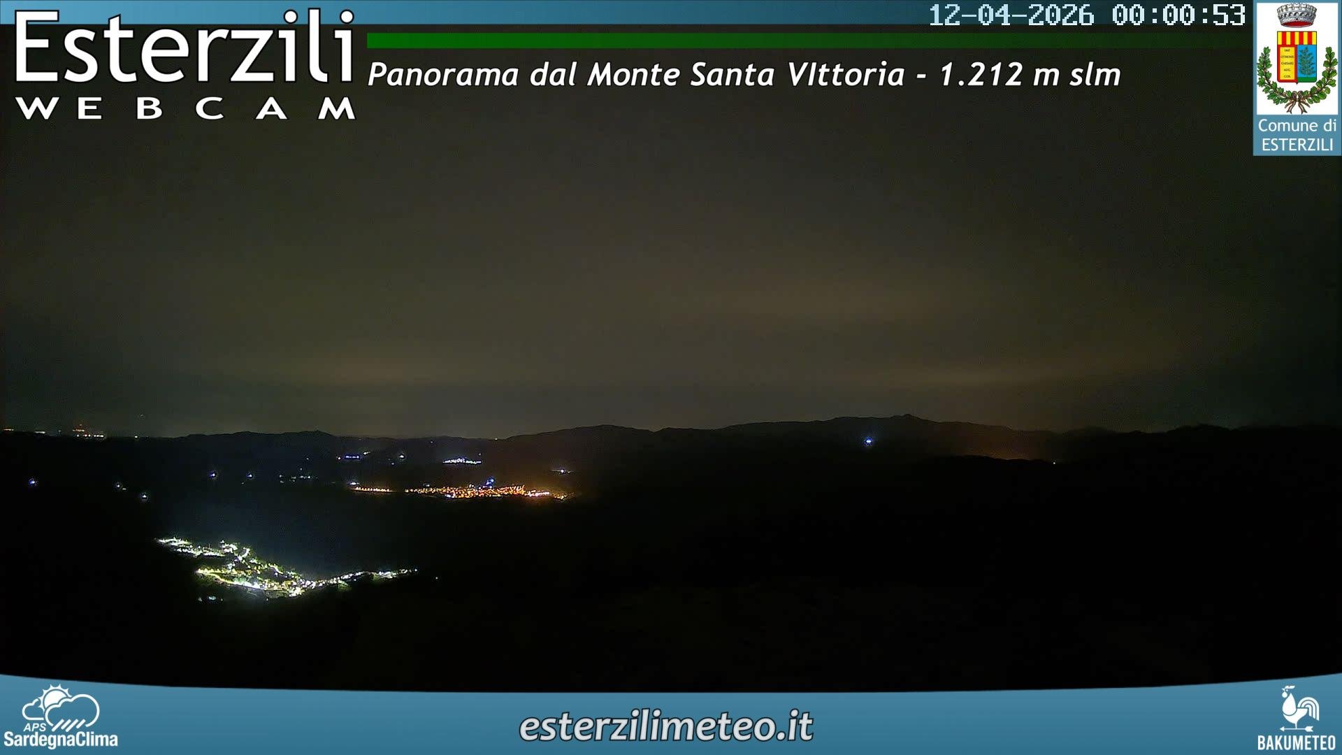 time-lapse frame, Monte Santa Vittoria webcam