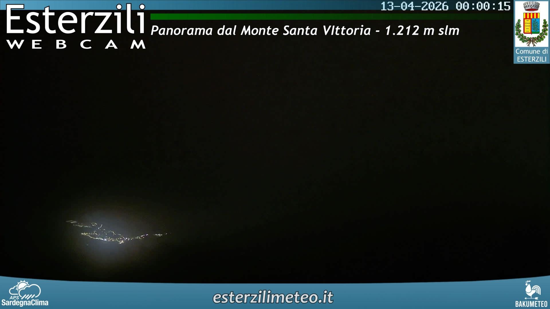 time-lapse frame, Monte Santa Vittoria webcam