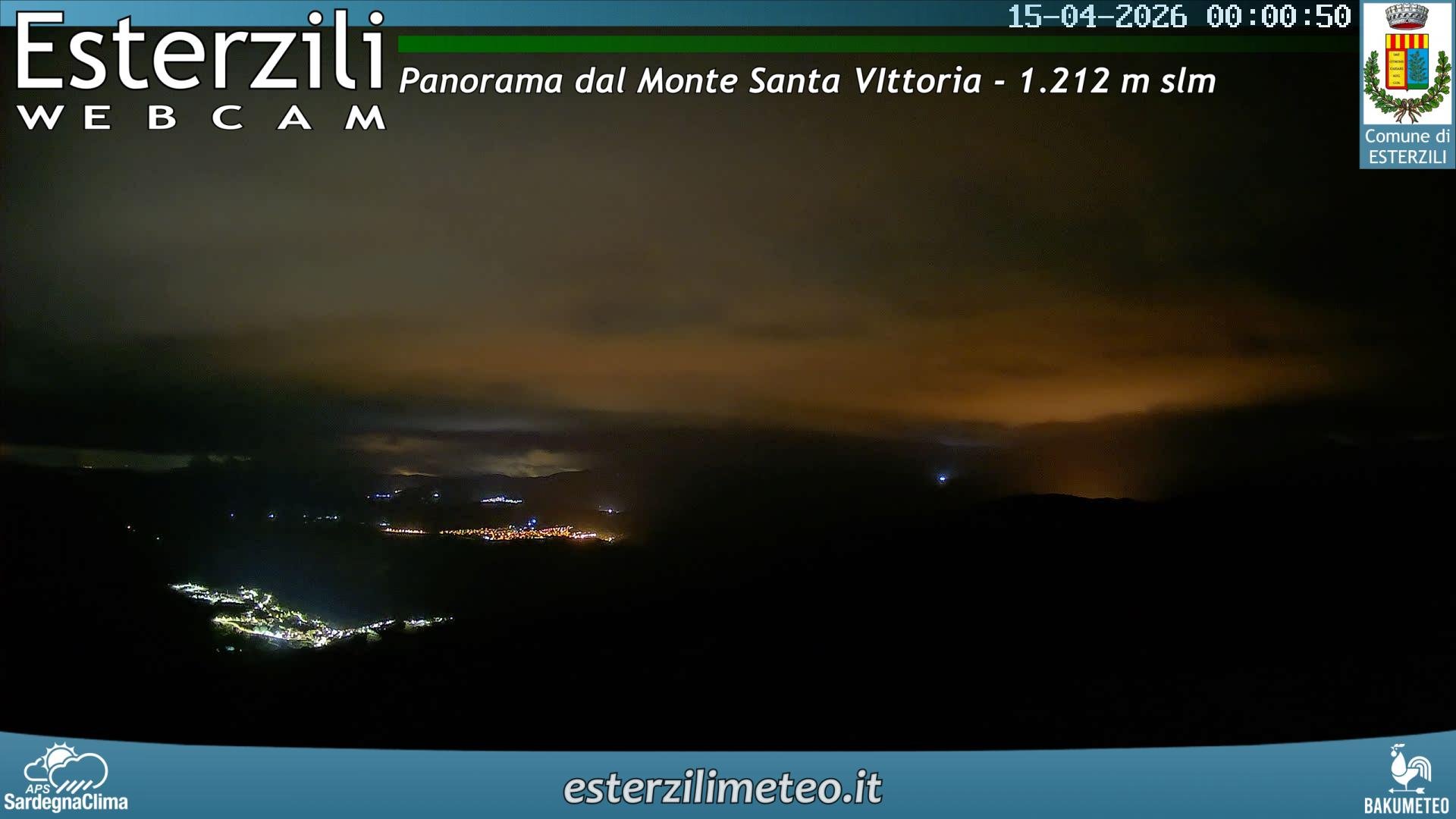 time-lapse frame, Monte Santa Vittoria webcam