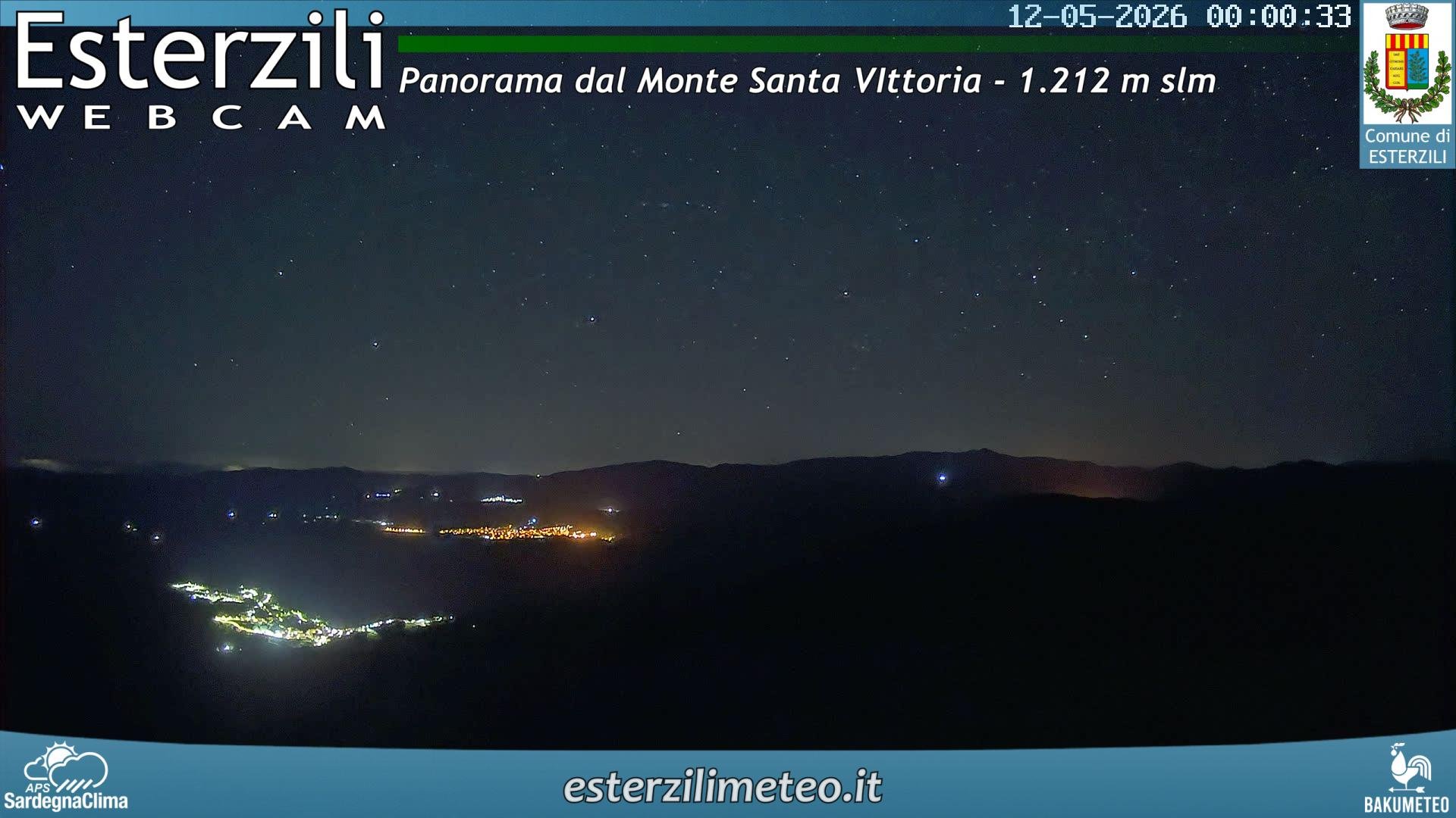 time-lapse frame, Monte Santa Vittoria webcam