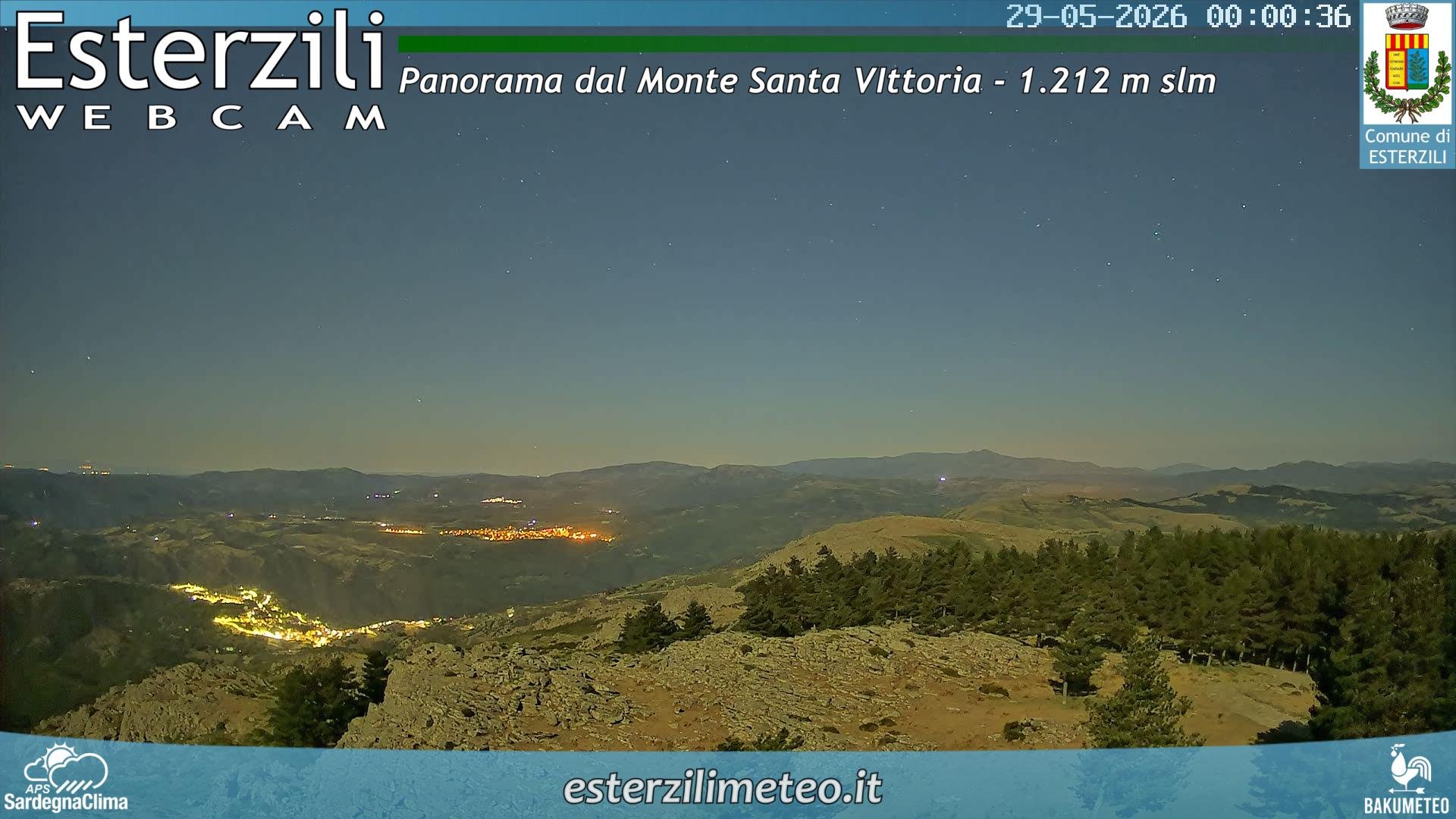 time-lapse frame, Monte Santa Vittoria webcam