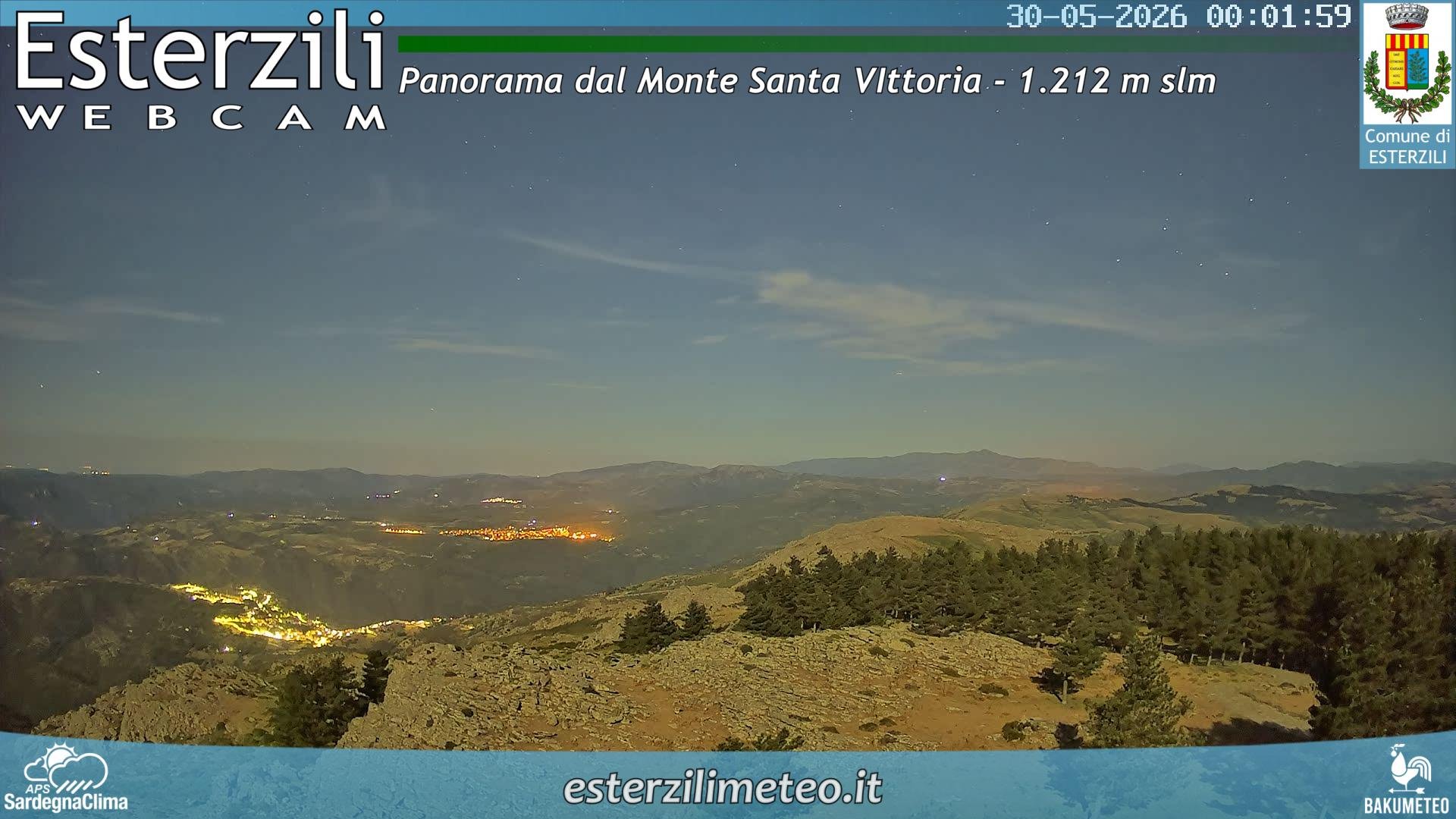 time-lapse frame, Monte Santa Vittoria webcam