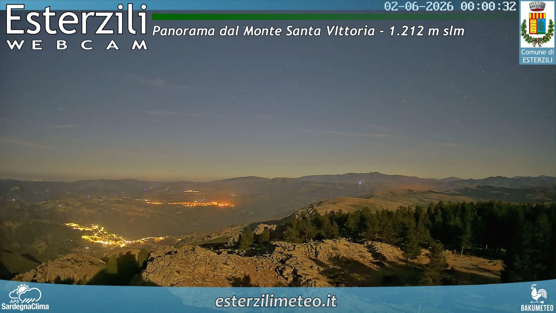 time-lapse frame, Monte Santa Vittoria webcam