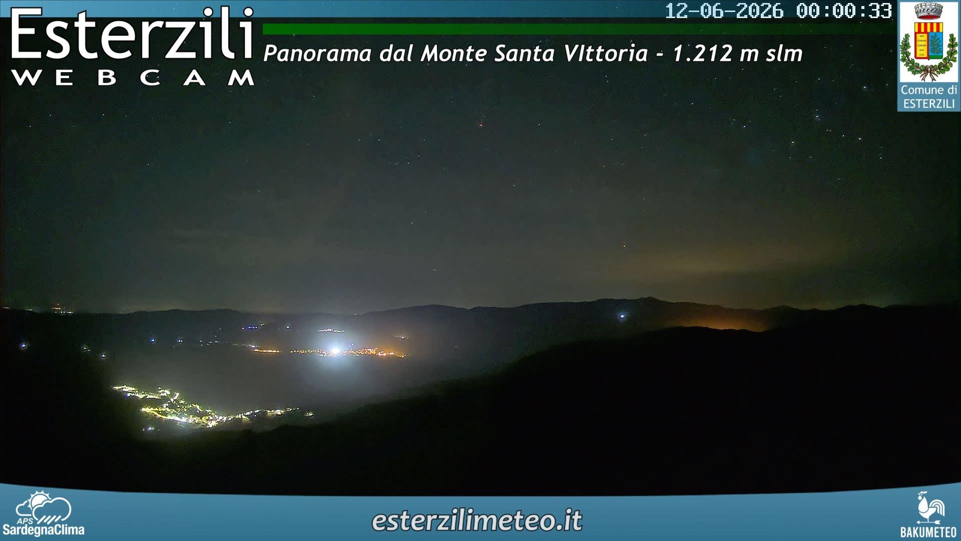 time-lapse frame, Monte Santa Vittoria webcam
