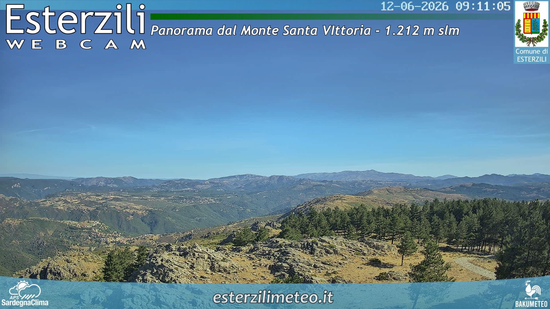 time-lapse frame, Monte Santa Vittoria webcam