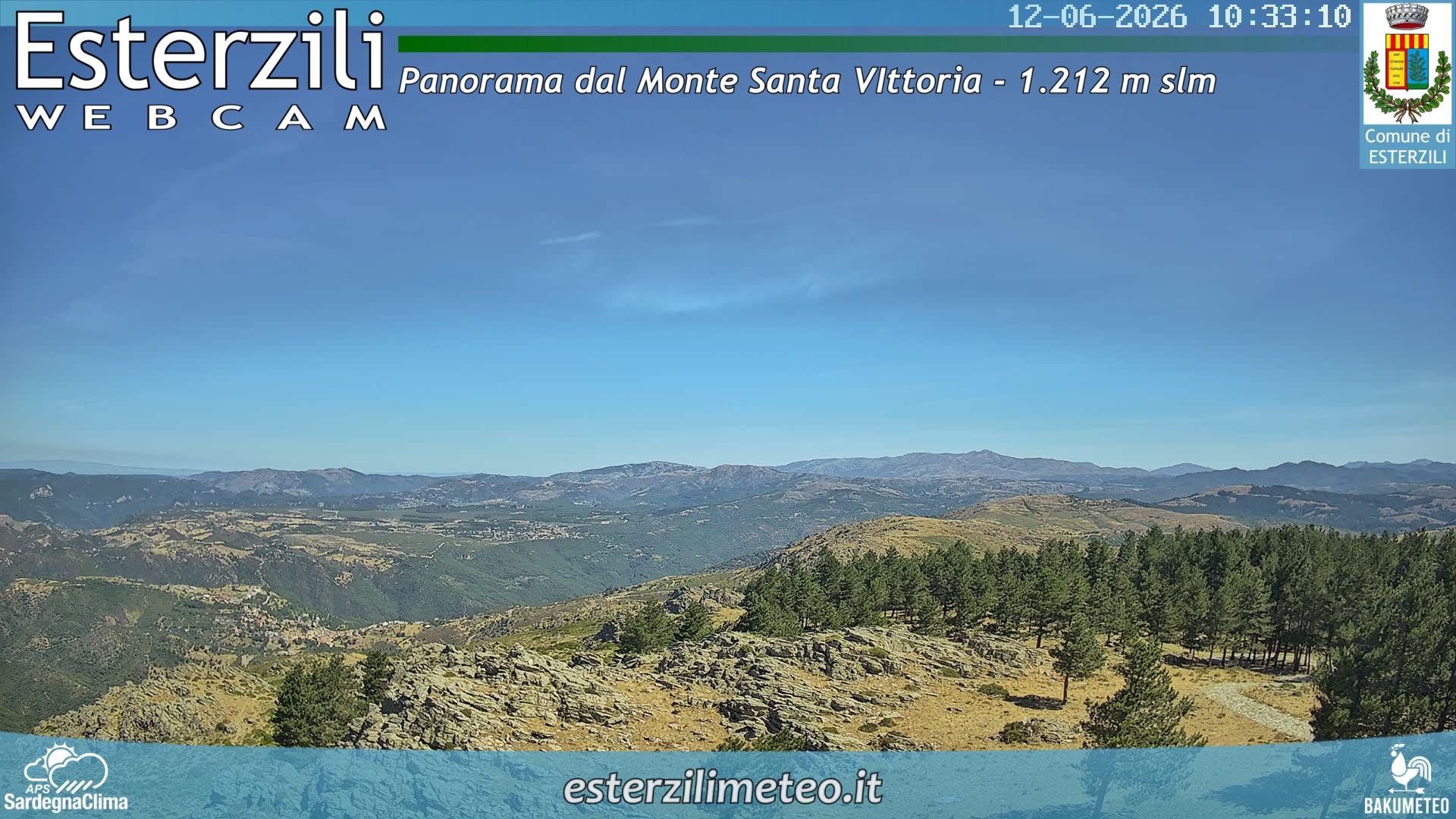 time-lapse frame, Monte Santa Vittoria webcam