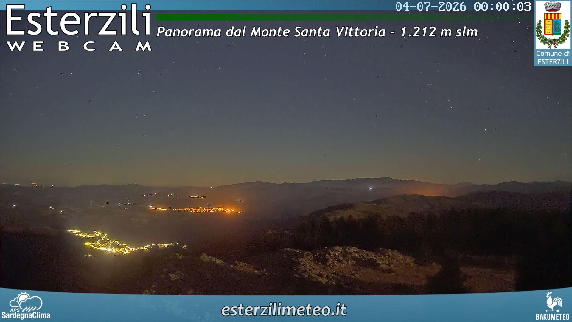 time-lapse frame, Monte Santa Vittoria webcam