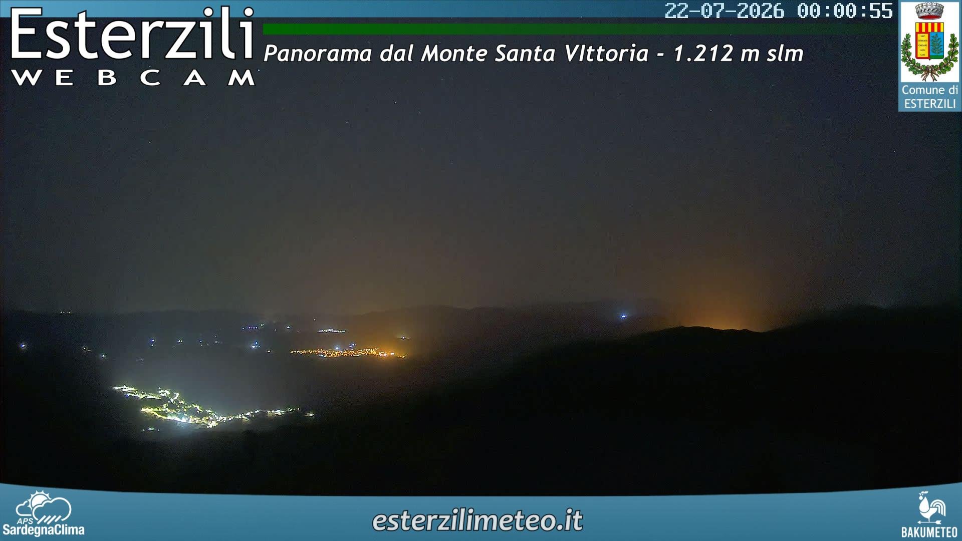 time-lapse frame, Monte Santa Vittoria webcam