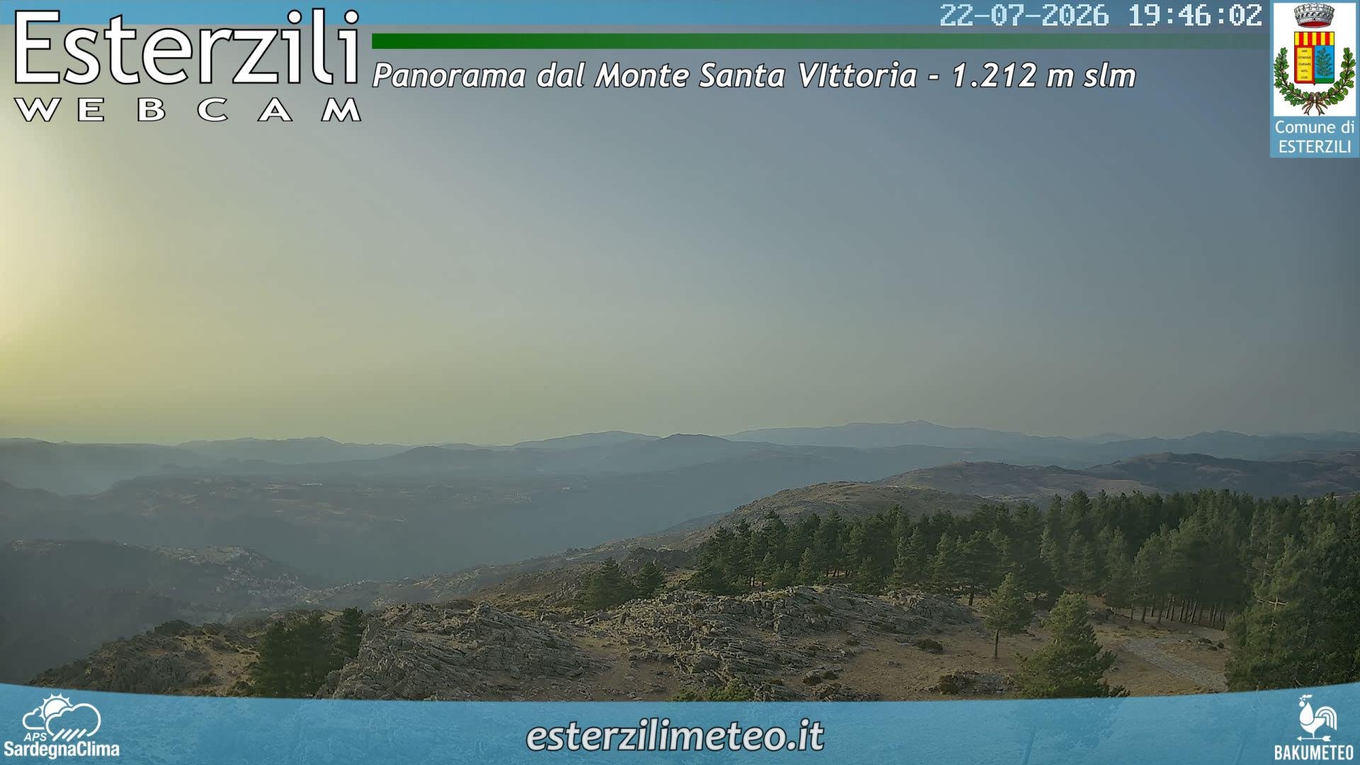 time-lapse frame, Monte Santa Vittoria webcam