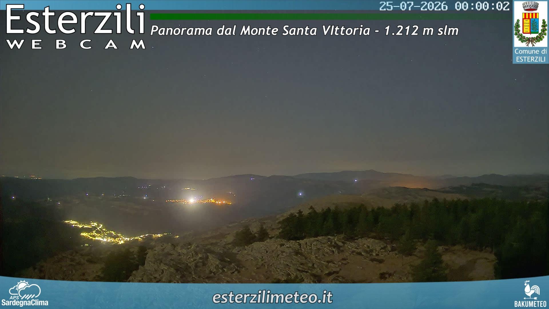 time-lapse frame, Monte Santa Vittoria webcam