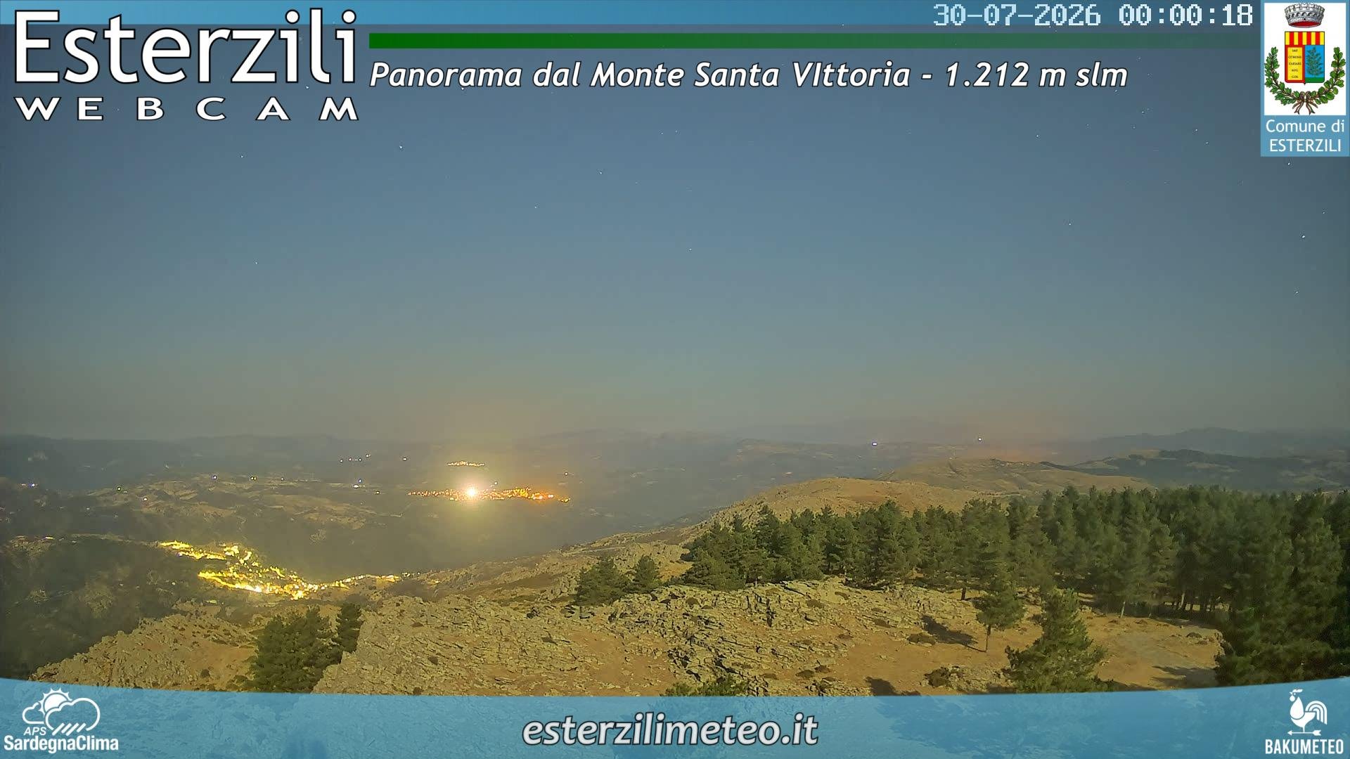 time-lapse frame, Monte Santa Vittoria webcam