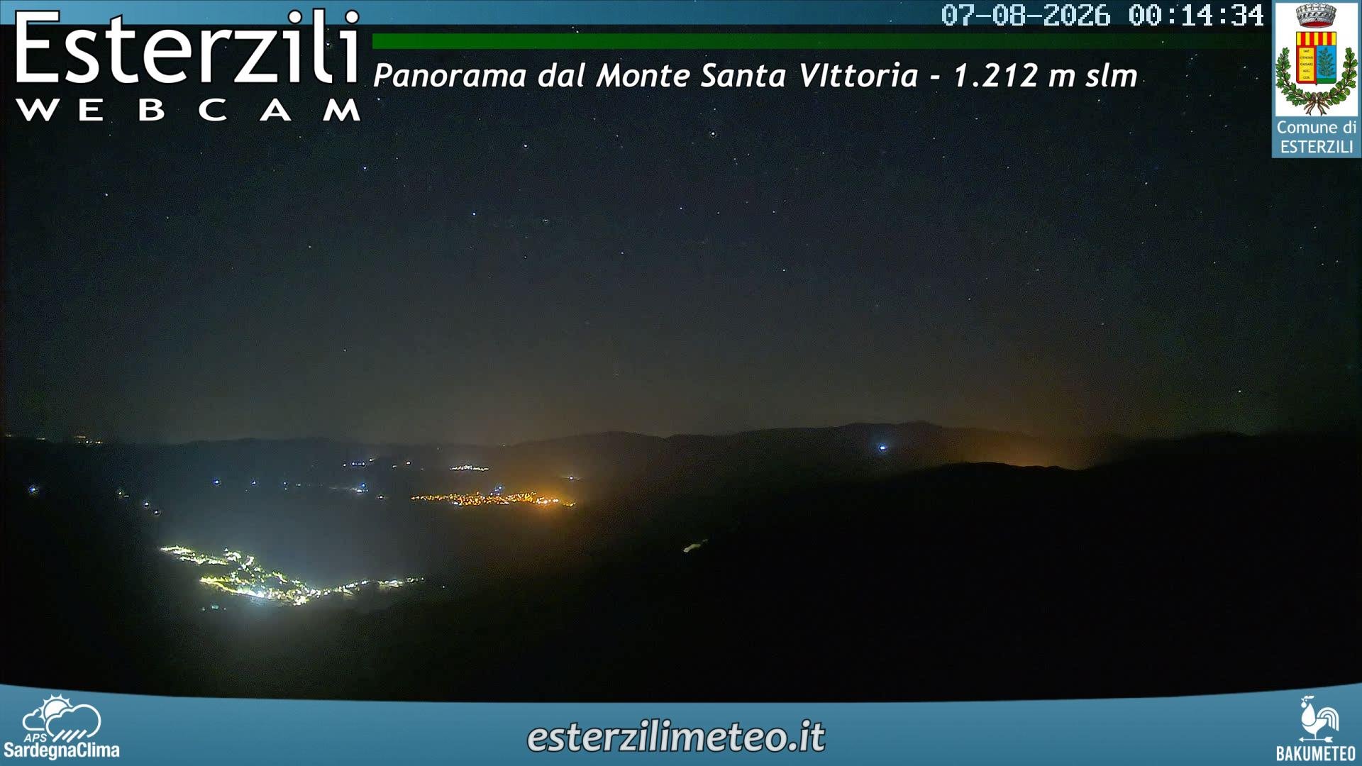 time-lapse frame, Monte Santa Vittoria webcam