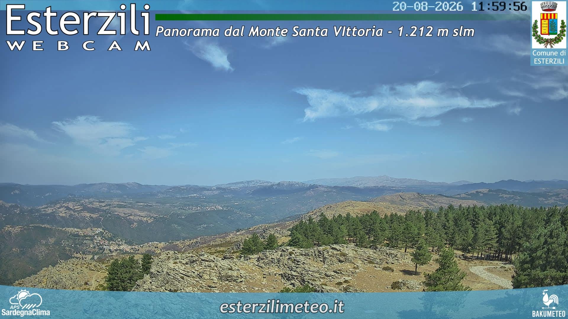 view from Monte Santa Vittoria on 2026-08-20
