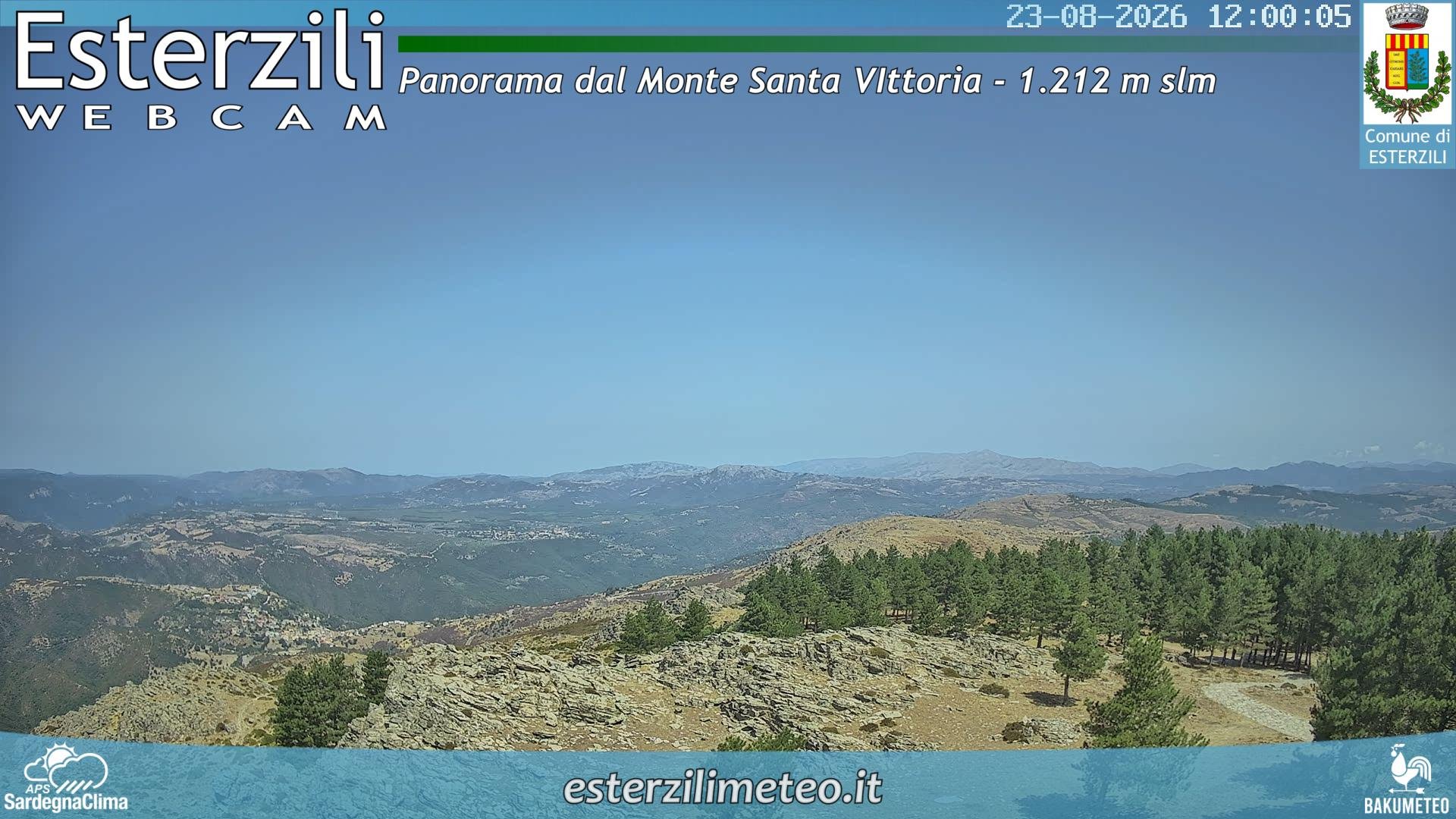 view from Monte Santa Vittoria on 2026-08-23