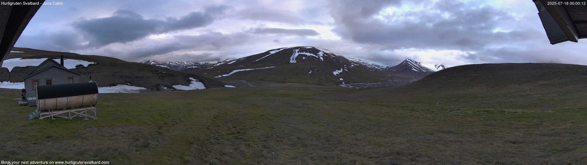 time-lapse frame, Hurtigruten Svalbard - Brentskaret webcam