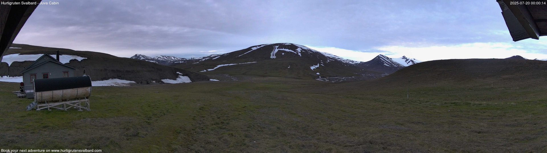 time-lapse frame, Hurtigruten Svalbard - Brentskaret webcam