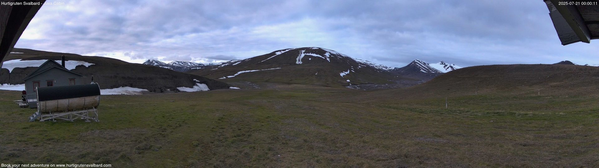 time-lapse frame, Hurtigruten Svalbard - Brentskaret webcam