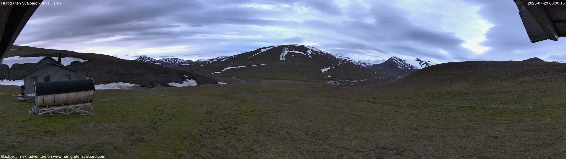 time-lapse frame, Hurtigruten Svalbard - Brentskaret webcam