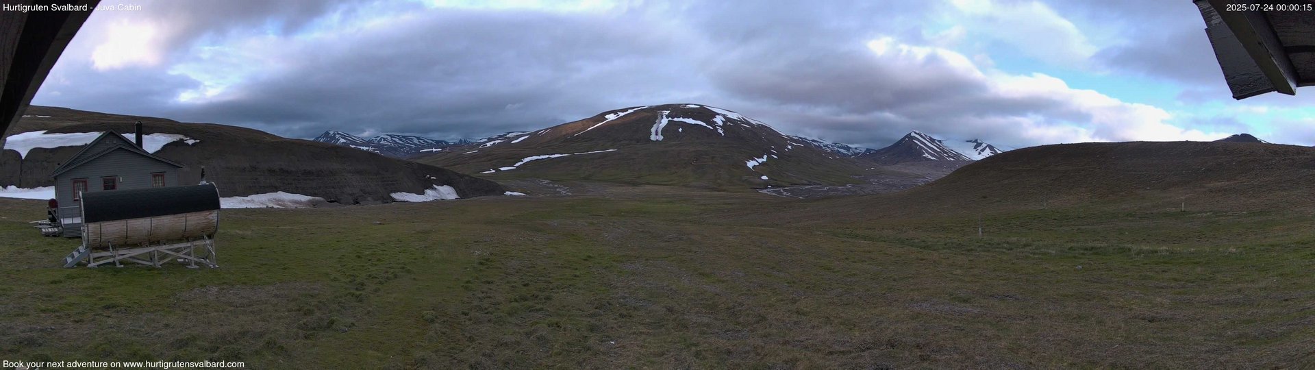 time-lapse frame, Hurtigruten Svalbard - Brentskaret webcam