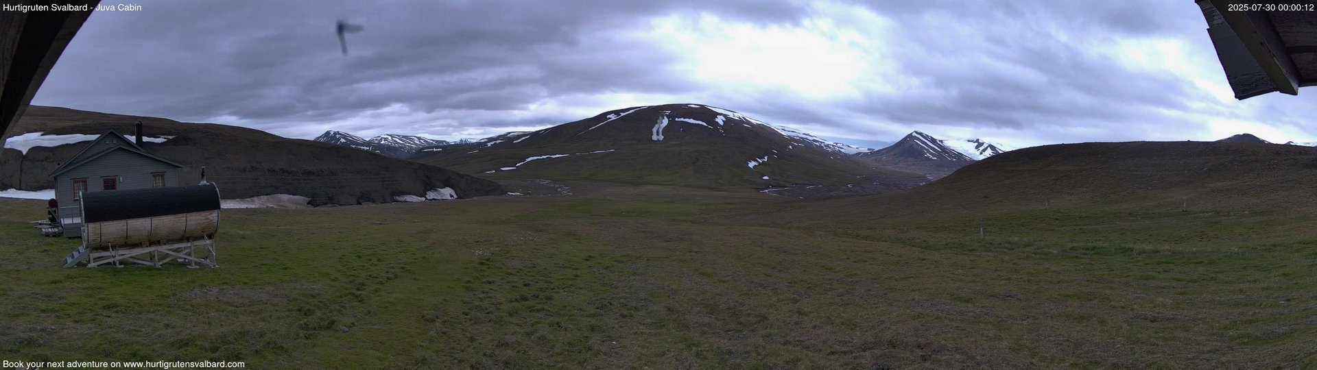 time-lapse frame, Hurtigruten Svalbard - Brentskaret webcam