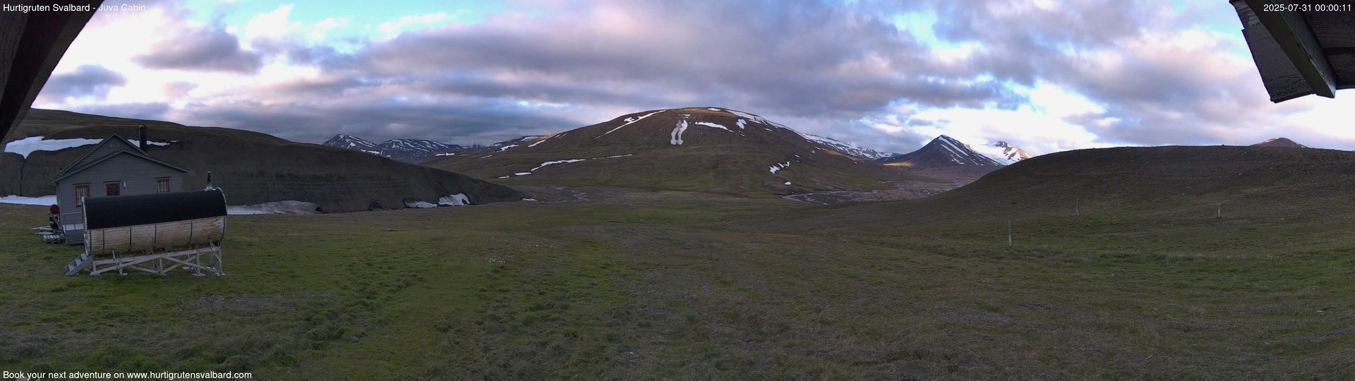 time-lapse frame, Hurtigruten Svalbard - Brentskaret webcam