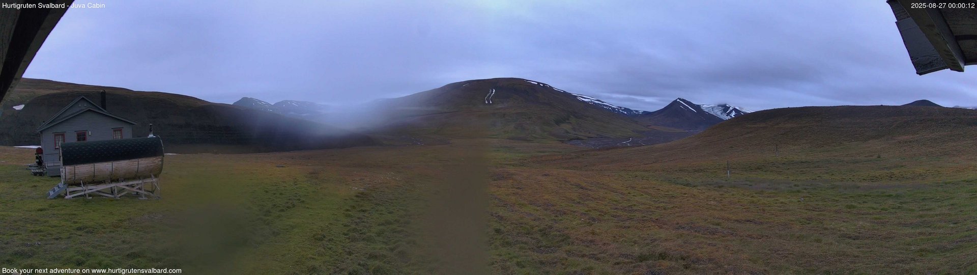 time-lapse frame, Hurtigruten Svalbard - Brentskaret webcam