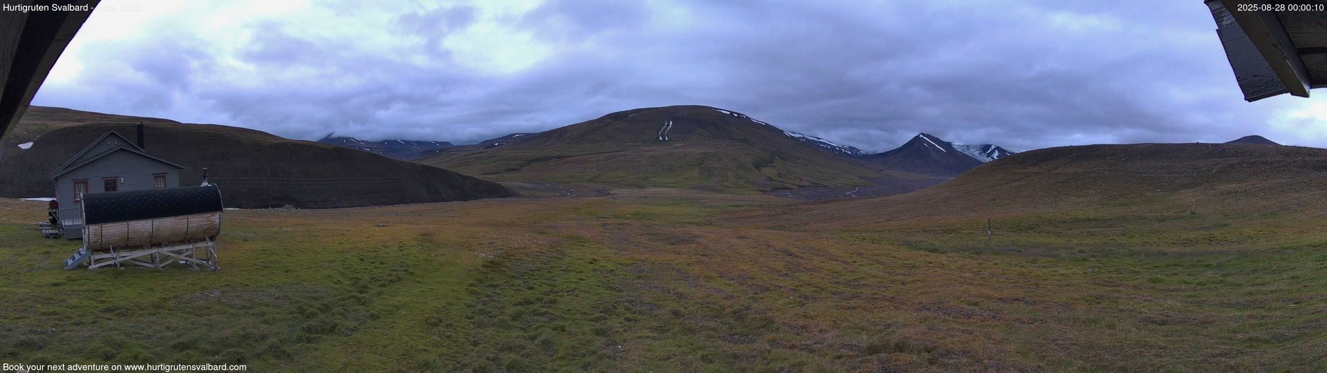 time-lapse frame, Hurtigruten Svalbard - Brentskaret webcam