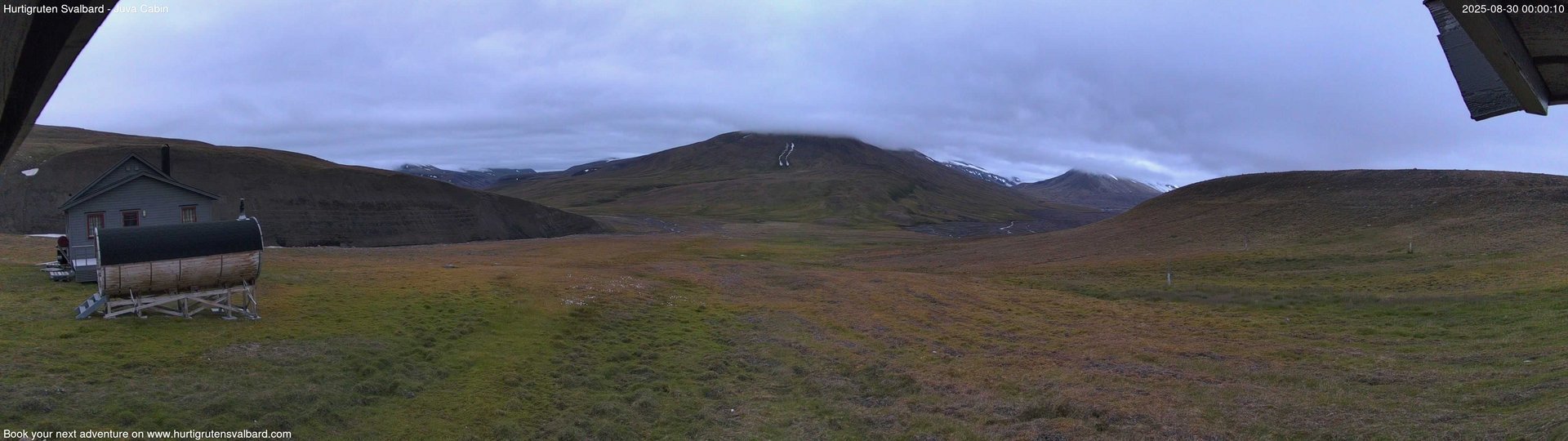 time-lapse frame, Hurtigruten Svalbard - Brentskaret webcam