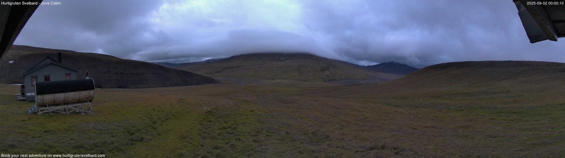 time-lapse frame, Hurtigruten Svalbard - Brentskaret webcam