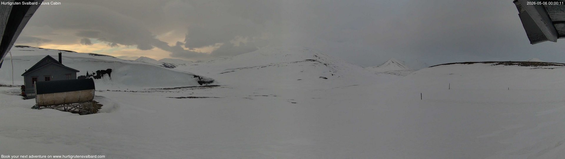time-lapse frame, Hurtigruten Svalbard - Brentskaret webcam