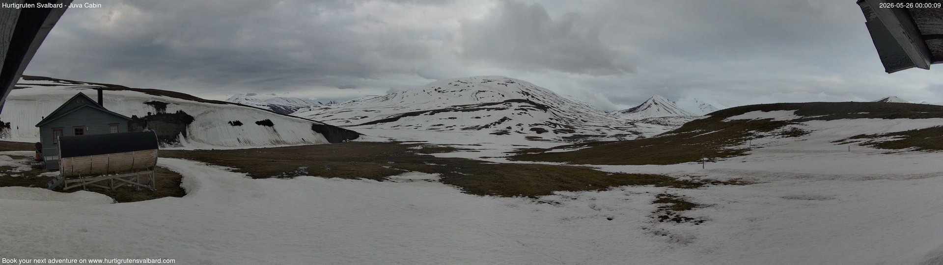 time-lapse frame, Hurtigruten Svalbard - Brentskaret webcam